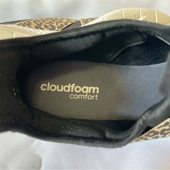 Adidas Black and Leopard Print Women's Slip-On Sneakers - Picture 9 of 10